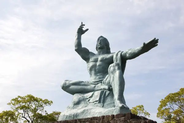 stock image Peace Statue in Nagasaki Peace Park, Nagasaki, Japan