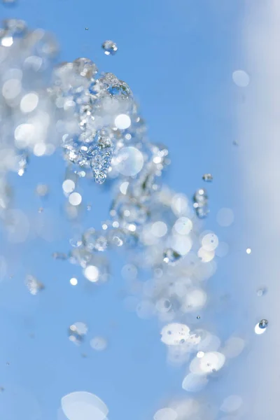 Blauer Bokeh Hintergrund Abstrakter Hintergrund Mit Blasen Und Wassertropfen — Stockfoto