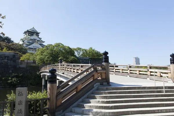 Живописный Снимок Красивой Знаменитой Башни Замка Осака Япония — стоковое фото