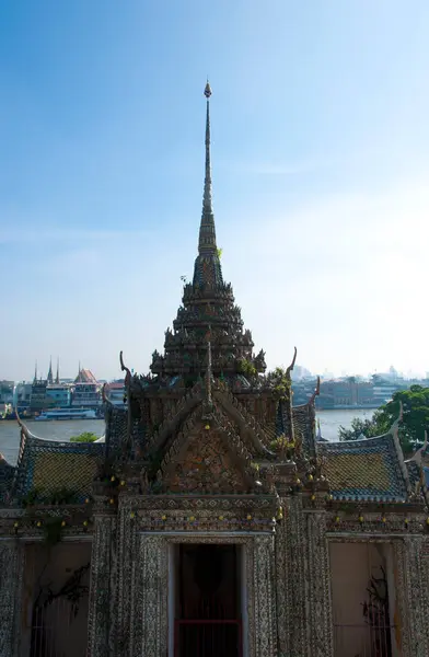 Buddhist Temple Wat Arun Temple Dawn Located Banks Chao Phraya — Stock Photo, Image
