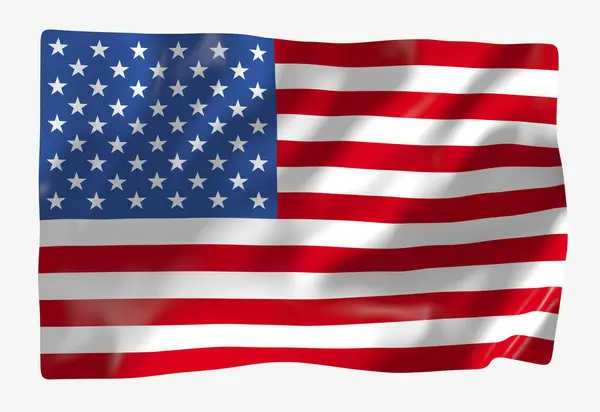 United States America Flag Template Horizontal Waving Flag Isolated Background — Stock Photo, Image