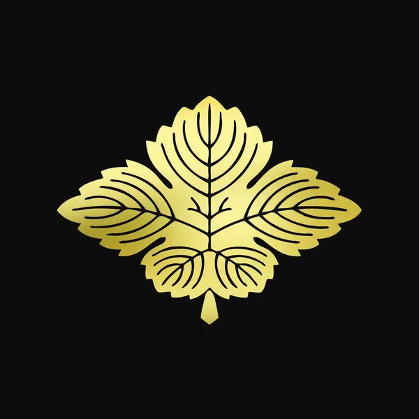 gold leaf logo design template