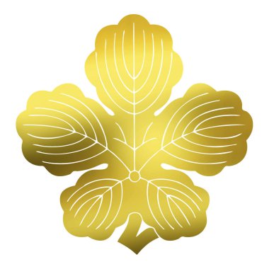 Beyaz arka planda izole edilmiş altın çiçek logosu