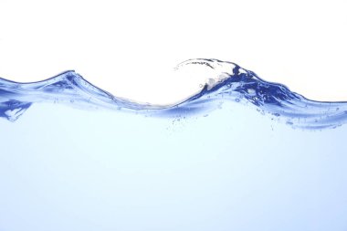 Beyaz arkaplanda soyut su sıçraması.         