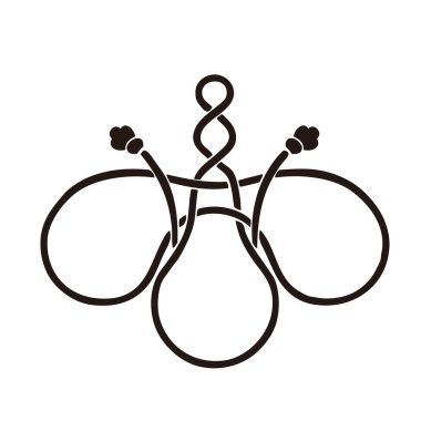 Beyaz arkaplanda siyah çiçek logosu var.