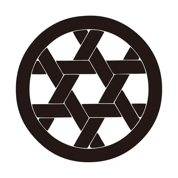 Illustration Traditionnelle Logo Crête Famille Japonaise — Photo