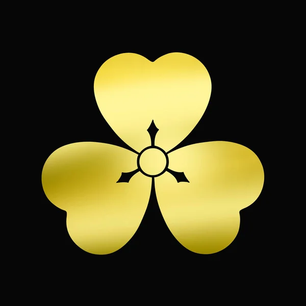 gold flower logo design template