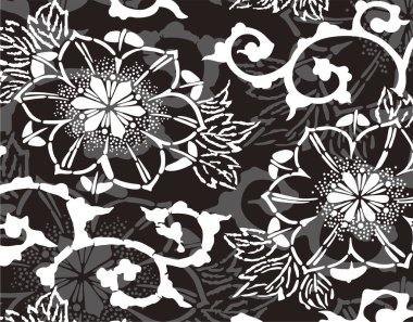 Arkaplanda soyut çiçek deseni