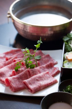 Lezzetli shabu shabu, Japon yemeği.
