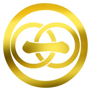 Geleneksel Japon aile arması illüstrasyonu         