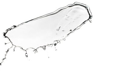 beyaz arkaplanda su sıçraması         