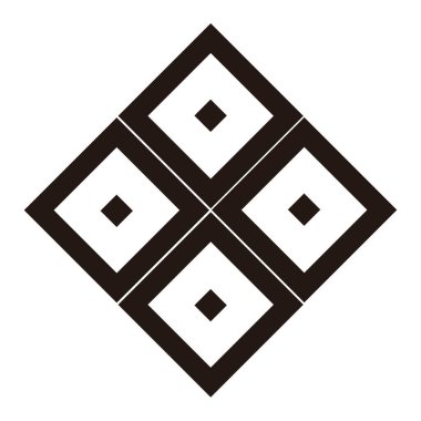 Geleneksel Japon aile arması illüstrasyonu