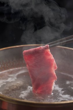 Lezzetli shabu shabu, Japon yemeği.