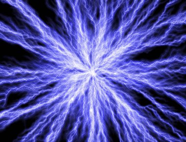 mavi elektrik enerjisi soyut fraktal arkaplan