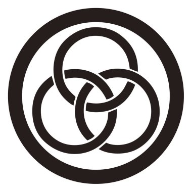 Geleneksel Japon aile arması illüstrasyonu