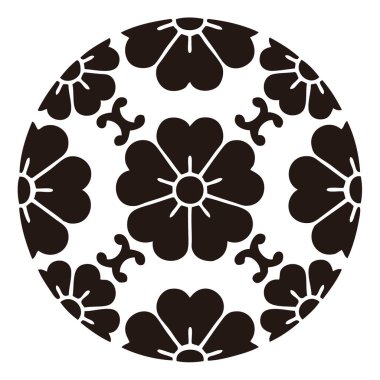 Siyah bitkiler beyaz arka planda izole edilmiş. Çiçek logo şablonu.