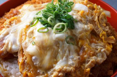 Lezzetli Asya yemekleri. Yakın çekim.