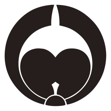 Beyaz arkaplanda siyah çiçek logosu var.