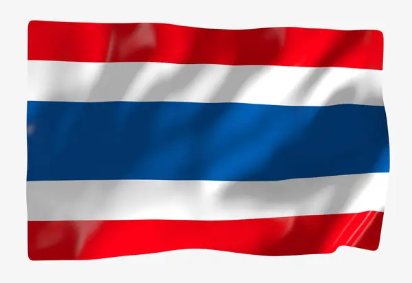 Thailand Flag Template Horizontal Waving Flag Isolated Background — Stock Photo, Image