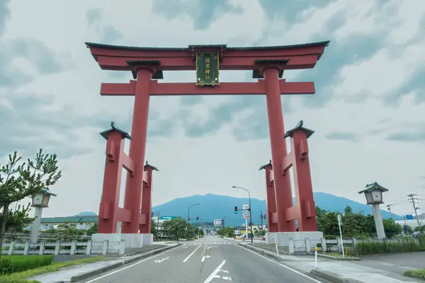 Majestueus Uitzicht Een Oud Japans Heiligdom — Stockfoto