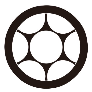 Geleneksel Japon aile arması illüstrasyonu