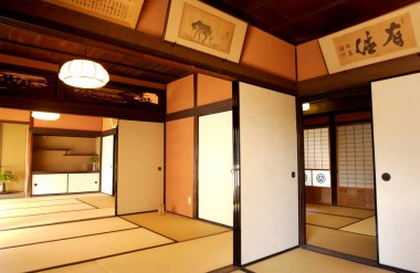 Japon geleneksel evi, Kyoto, Japonya.