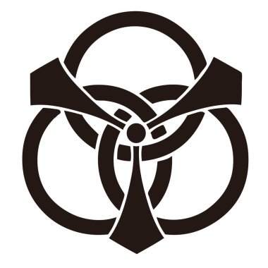 Geleneksel Japon aile arması illüstrasyonu