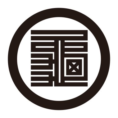 Geleneksel Japon aile arması illüstrasyonu