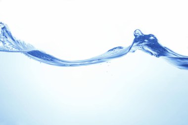 Beyaz arkaplanda su sıçraması izole edildi                 