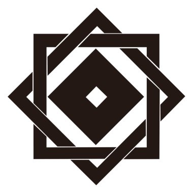 Geleneksel Japon aile arması illüstrasyonu