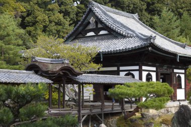 Eski bir Japon türbesinin nefes kesici sahnesi