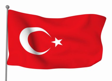 Hindi şablonu. Yatay dalgalanma bayrağı, arkaplanda izole