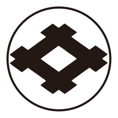 Geleneksel Japon aile arması illüstrasyonu