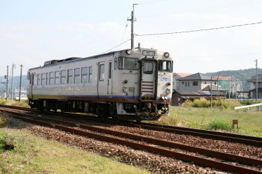 Demiryolundaki tren manzarası, seyahat ve ulaşım