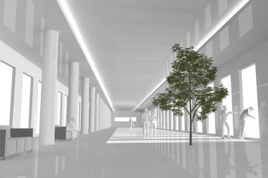 Modern ofis binasının 3 boyutlu tasarımı