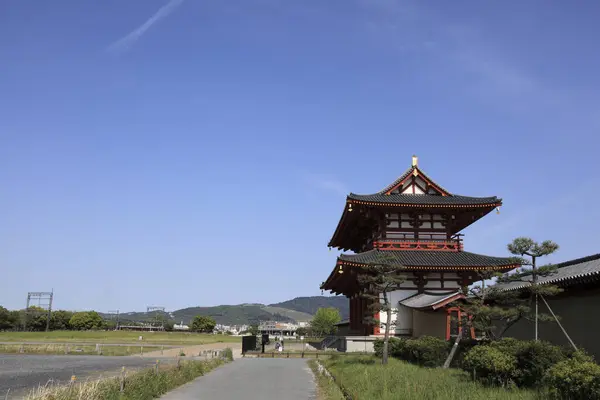 Vista Maestosa Antico Santuario Giapponese — Foto Stock
