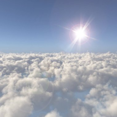 Gökyüzünde güzel bulutlar. doğa arkaplanı    