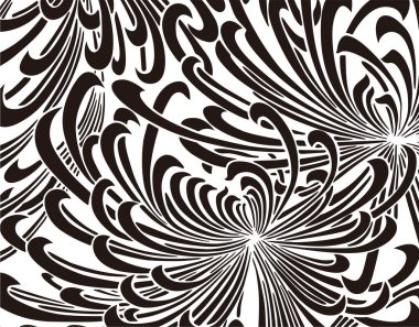 Hint tarzında kusursuz desenli dekoratif çiçekler. 