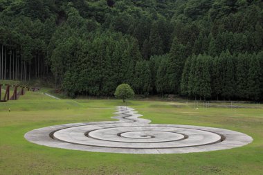 Ağaçlı güzel bir park manzarası. 