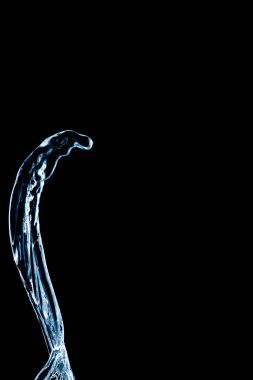 Siyah arka planda bir damla su. soyut arkaplan     