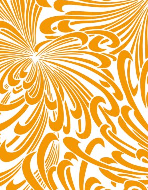 Hint tarzında kusursuz desenli dekoratif çiçekler. 