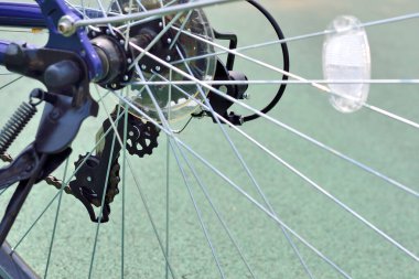 Bisiklet kapanışı, kırpılmış bölüm, spor arka planı