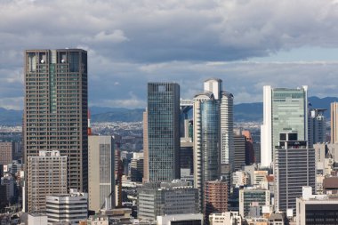 Tokyo şehri Japonya 'da gündüz ufuk çizgisi görüntüsü