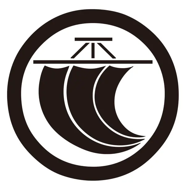 Ilustración Tradicional Del Logotipo Cresta Familiar Japonesa — Foto de Stock