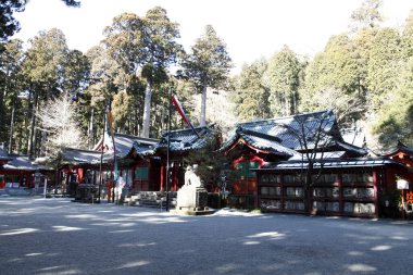 Japon tapınağının tarihi manzarası