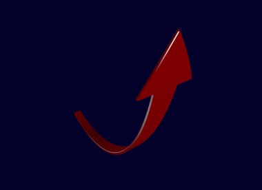 üzerinde mavi arka plan izole ok simgesi