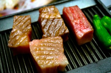 Lezzetli yiyeceklerin yakın görüntüsü