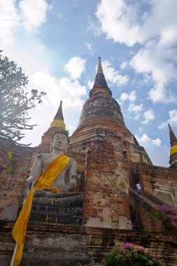 Antik tapınak Wat Yai Chai Mongkhol, Ayutthaya, Tayland