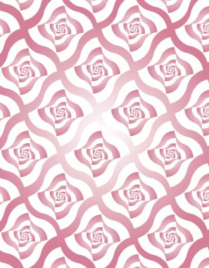 Dekoratif çiçek elementleriyle soyut desen 