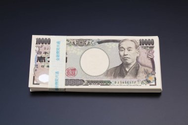 Japon yen banknotları, manzarayı kapatın.